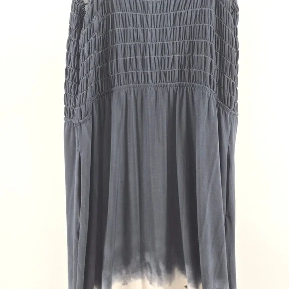 Lane Bryant Navy Ombre Floral Maxi Dress 22/24 2X Smocked Boho Beach Sundress - Picture 10 of 16